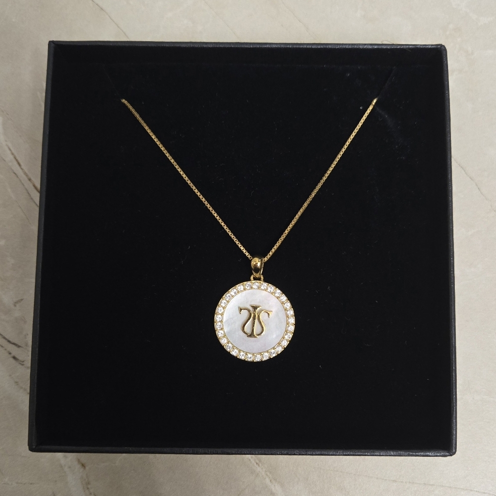 Lilysilk mother of pearl silver gold necklace
